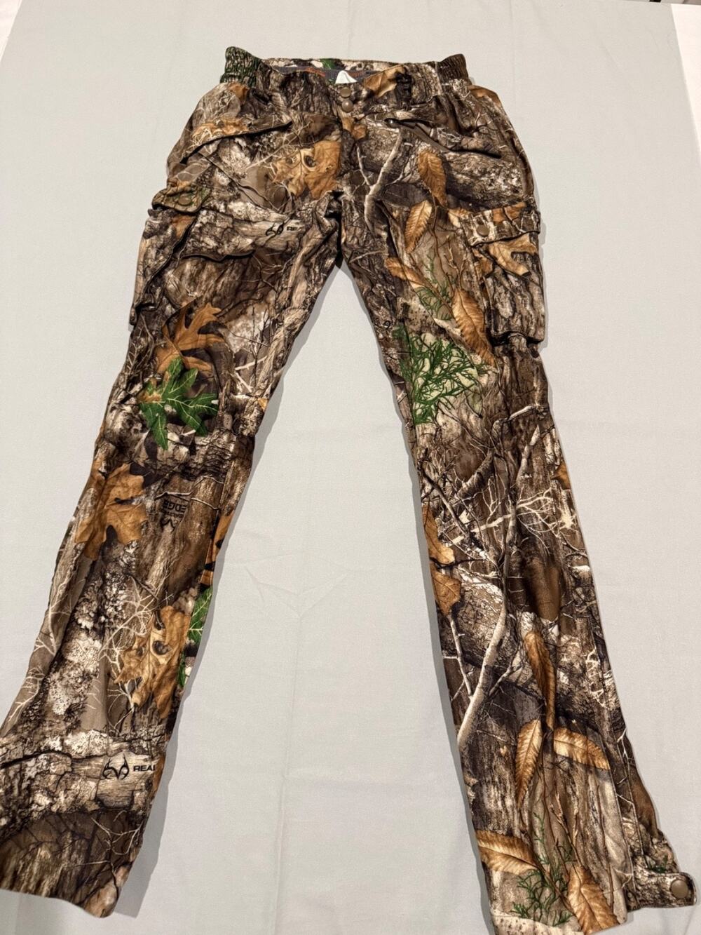 Rustic Ridge Realtree Camo Hunting Pants Men’s Small Scent Stop Cargo Outdoor